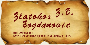 Zlatokos Bogdanović vizit kartica